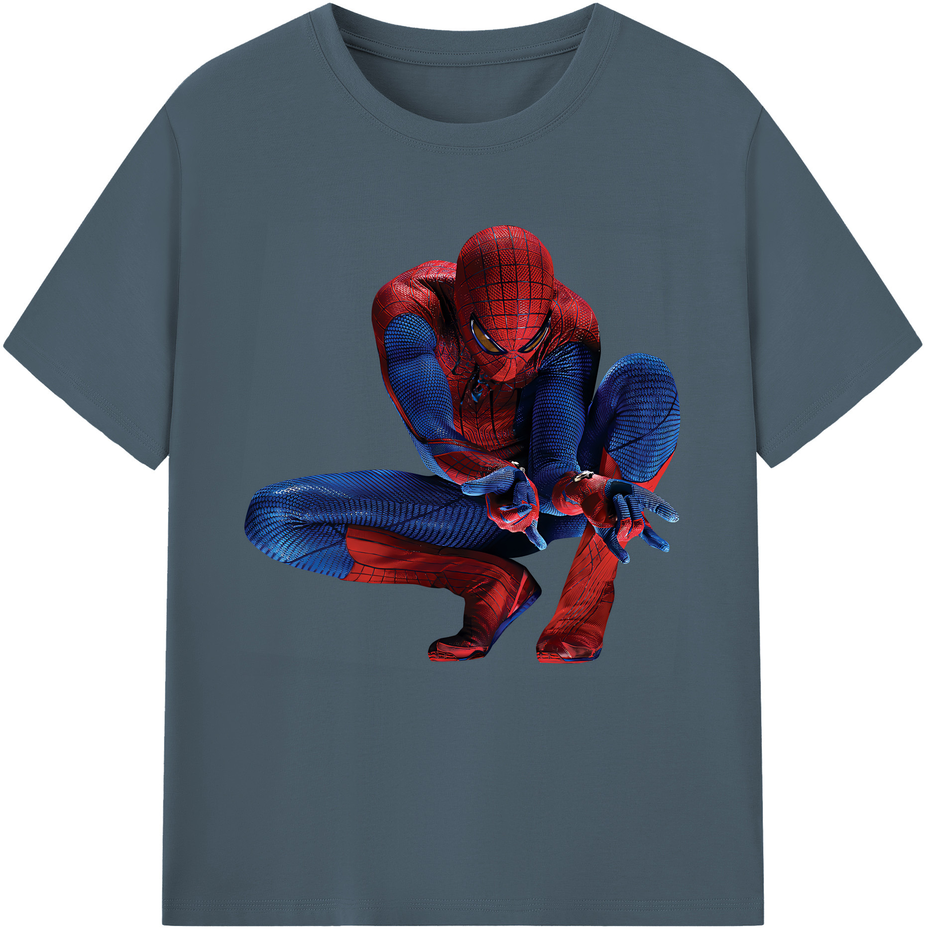 （画像用） Spider Man スパイダーマン 綿100％半袖Tシャツ（フロントプリント）